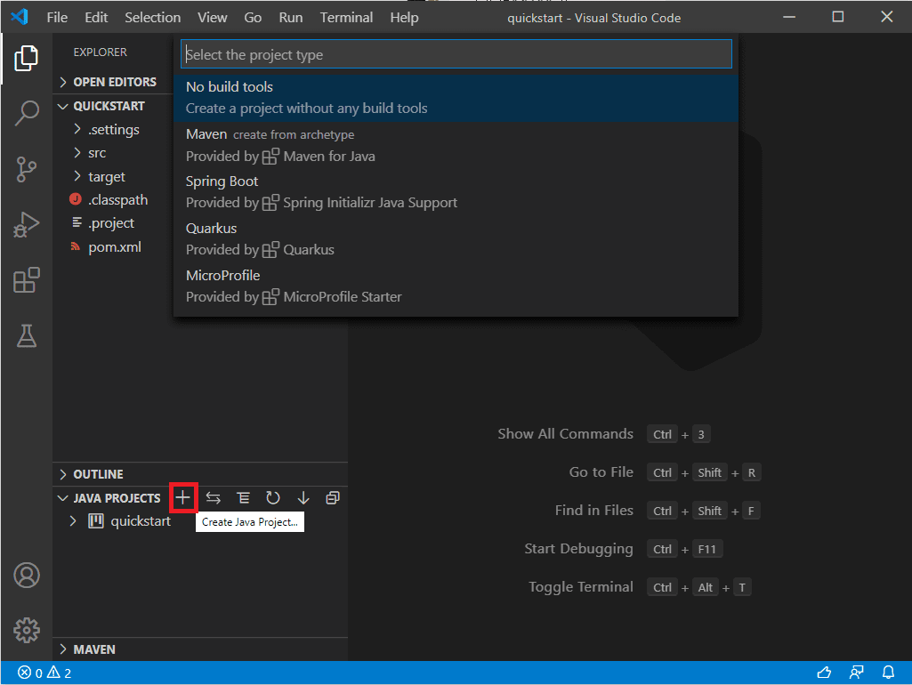 create project