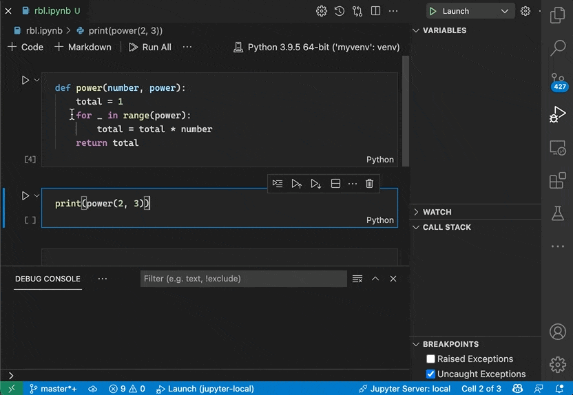 Debugging Jupyter Notebook