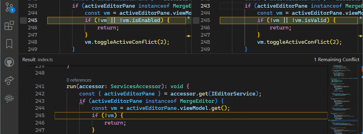 Accepting both sides of a merge conflict