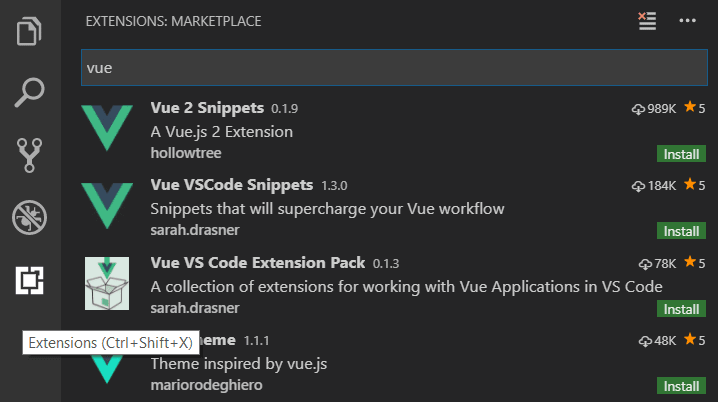 Vue.js extensions
