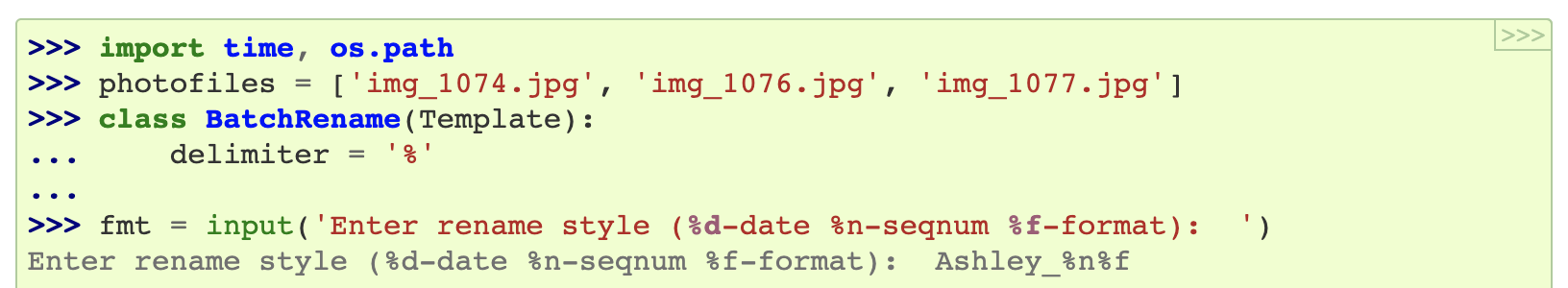 After change (code to show)