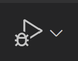 screenshot of play button in debug mode