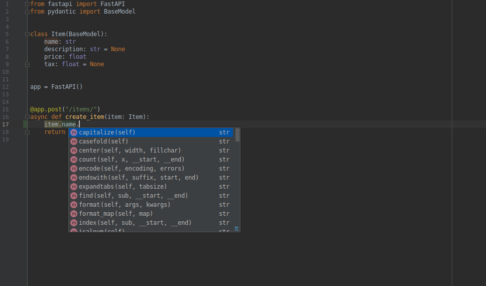 PyCharm also provides editor support like VS Code