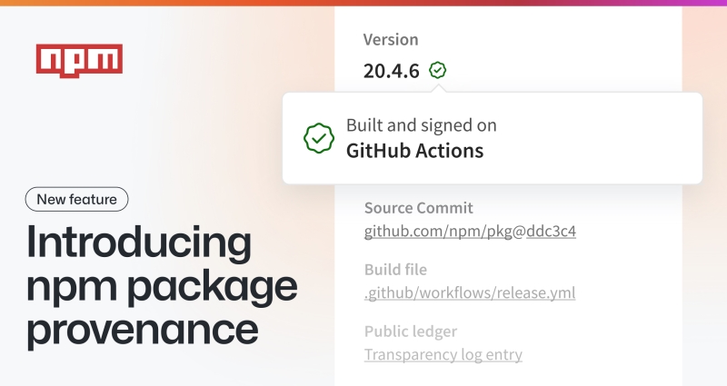 Introducing npm package provenance