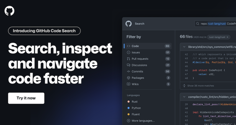GitHub code search is generally available