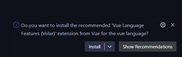 Volar extension recommendation