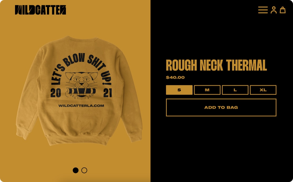 Screenshot of Wildcatter website