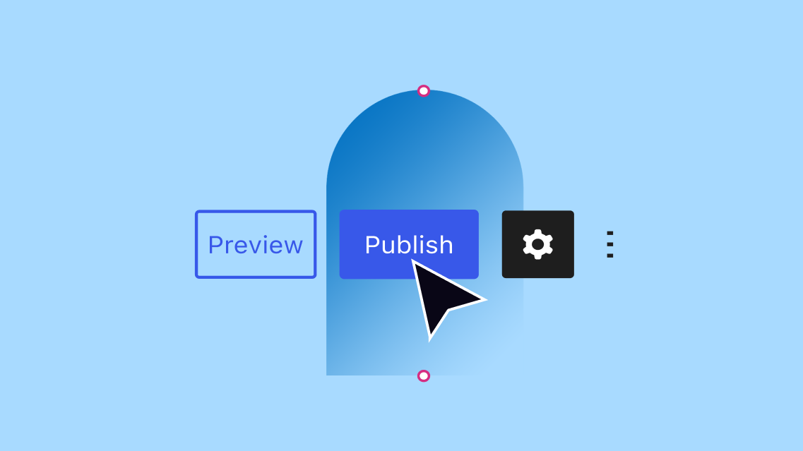 WordPress 편집기의 버튼 행, '발행' 버튼 위에 커서가 있음