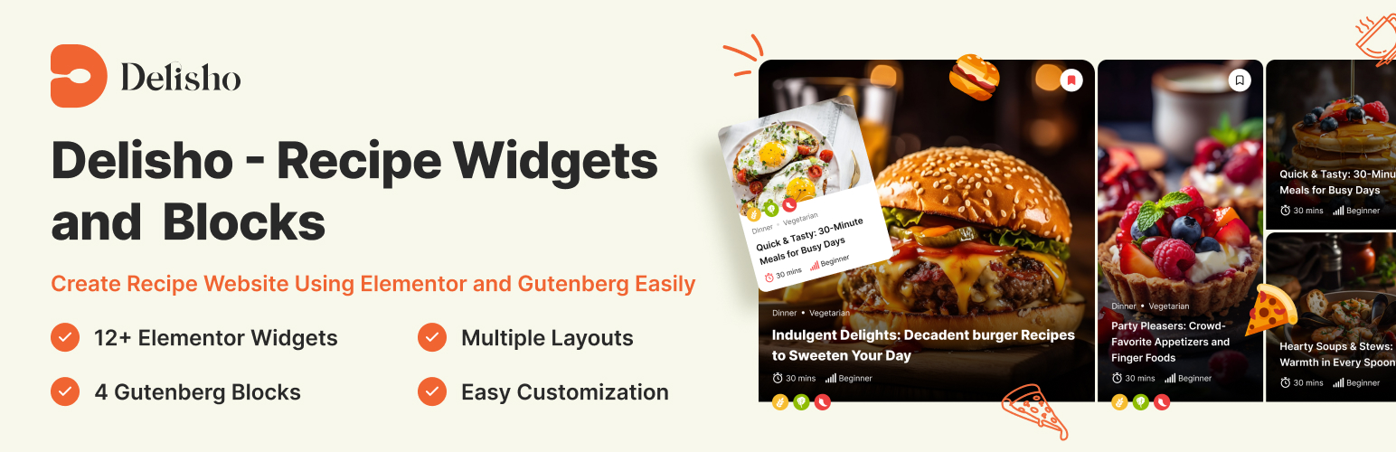 Delisho – Recipe Widgets and Blocks