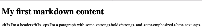 HTML Displayed In Browser