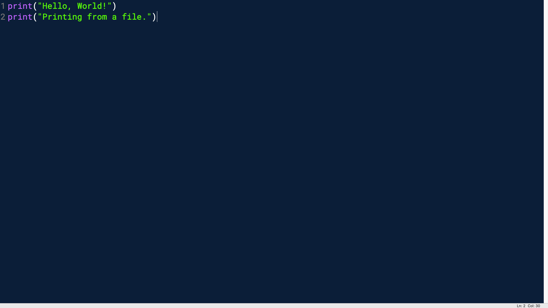 IDLE script window with a call to print()
