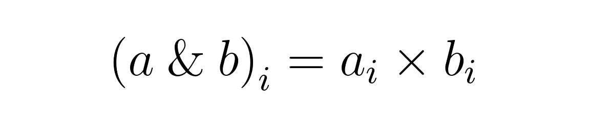 The arithmetic formula for the bitwise AND operator