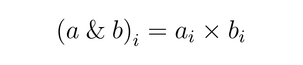 The arithmetic formula for the bitwise AND operator