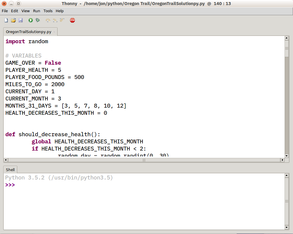 Thonny IDE for beginners