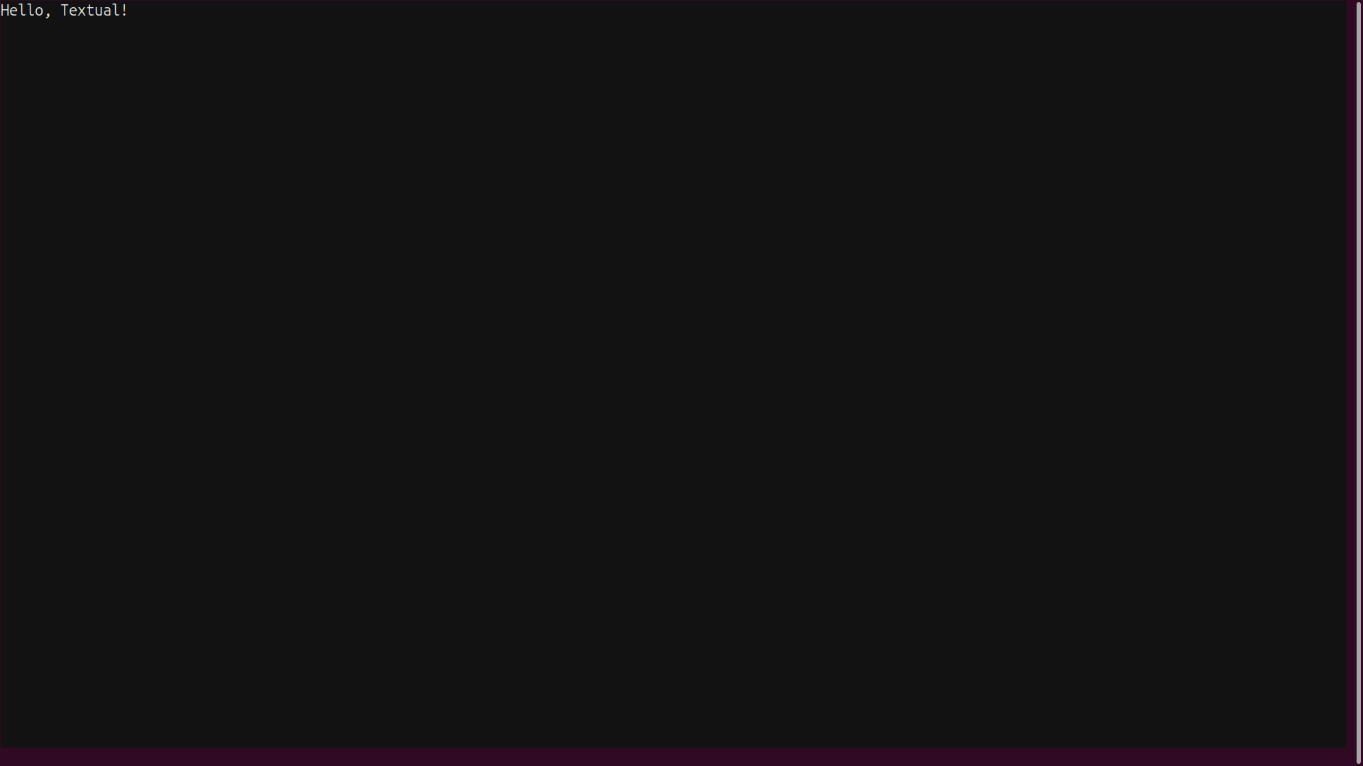 Minimal Textual app - just one label!