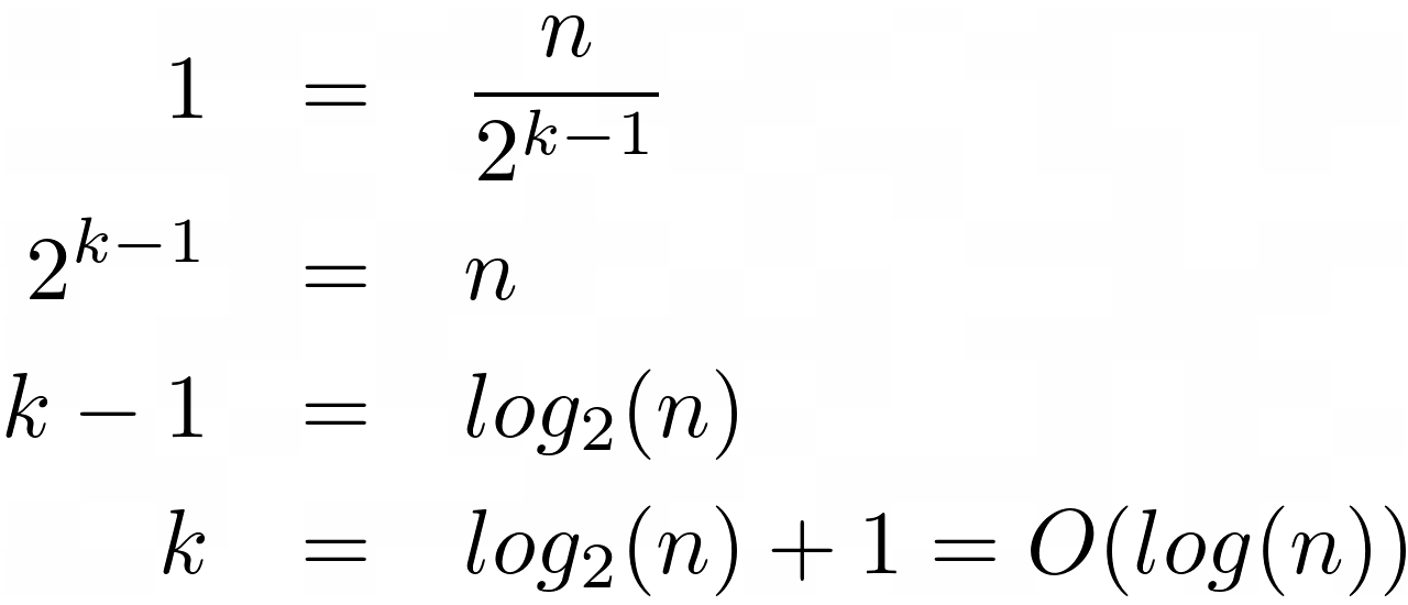 The Equation of Binary Search Complexity