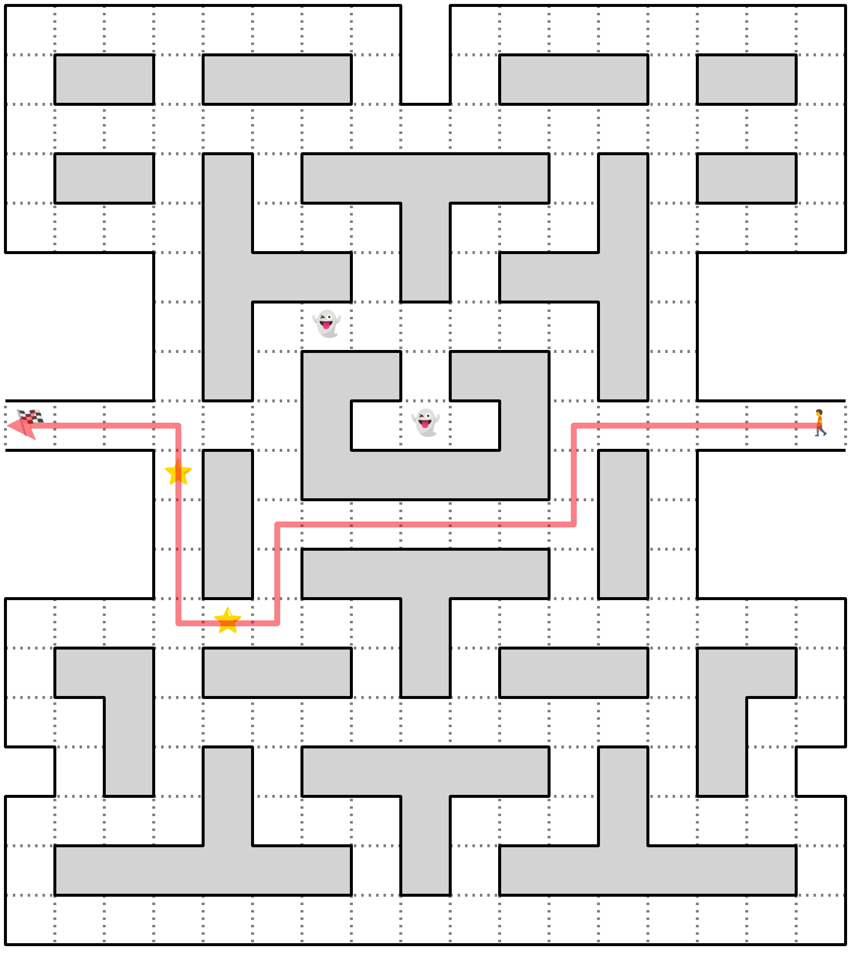 A Sample Maze Inspired by the Pac-Man Video Game