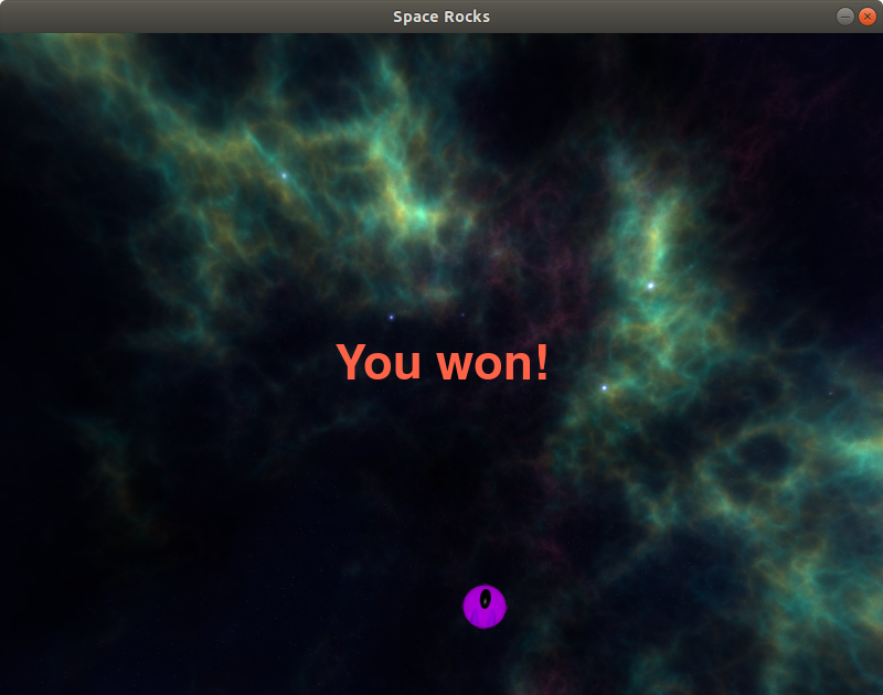 Game message: You won!