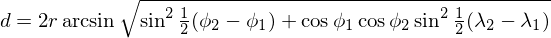 The haversine formula