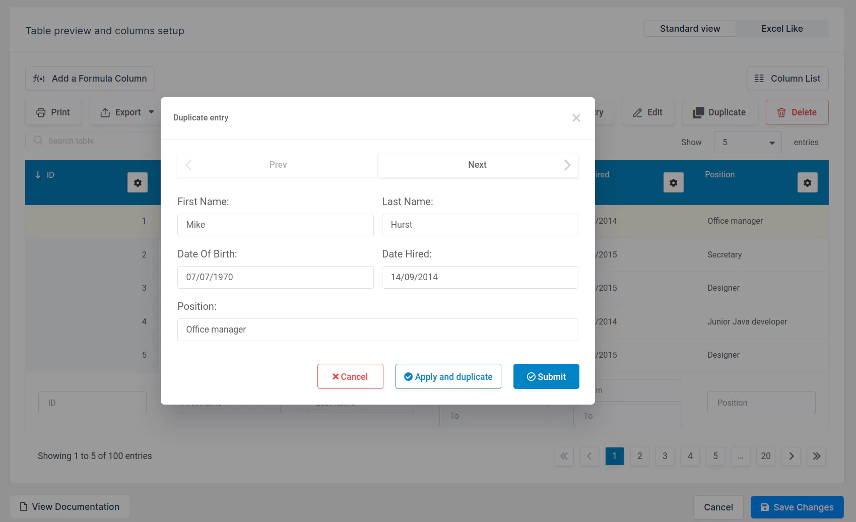 duplicatemodal