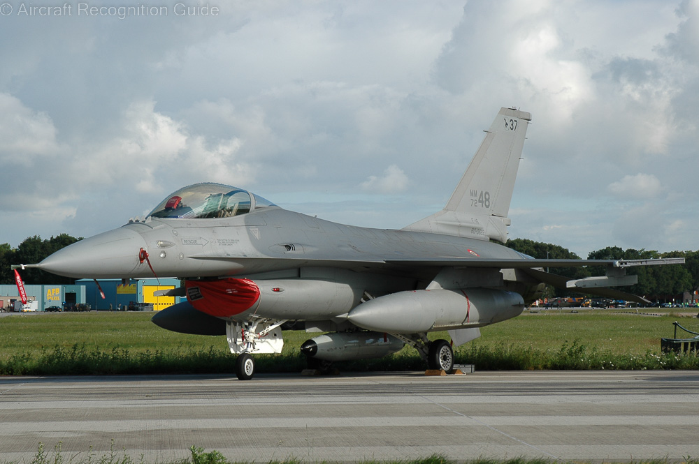 The Italian air force used F-16A ADFs as an interim replacement for the F-104s, until the EF2000s arrived. Image
