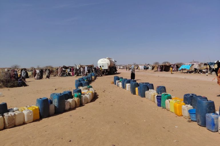 جوالين جائعة تبحث عن الماء.. والطينة تبحث عن أمل لا يجف (الجزيرة)_
