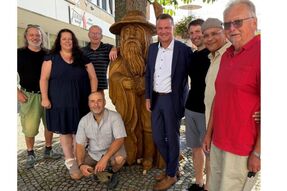 Ruebzahl auf dem Marktplatz