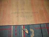 Caronia Captain\'s bedroom rug label