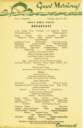 07 January 1956 Breakfast Menu