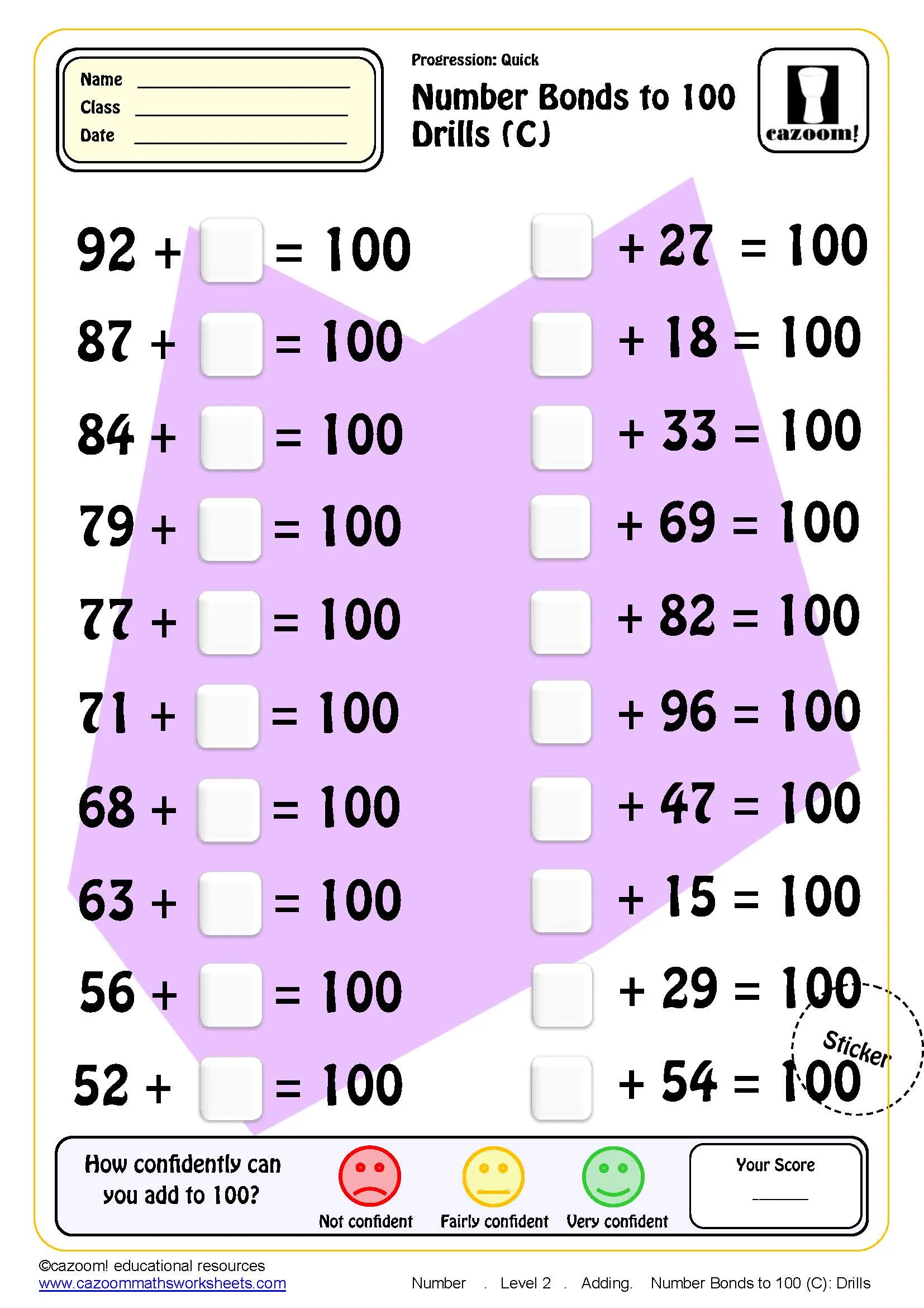 Year 2 Maths Worksheets