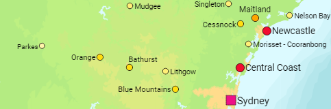 Australia Major Urban Centers