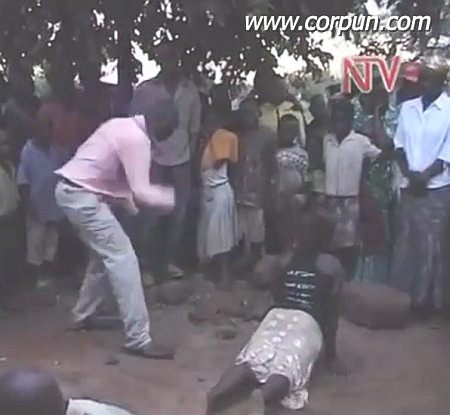 Man and woman caned