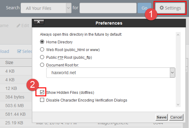 turn on hidden files :WordPress multi-site to single site