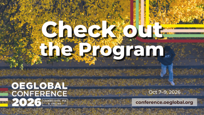 Come Invent With Us: The OEGlobal 2026 Program Is Live