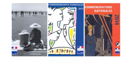 Couvertures des recueils des Commémorations nationales, années 2012 à 2014 Couvertures des recueils des Commémorations nationales, années 2012 à 2014