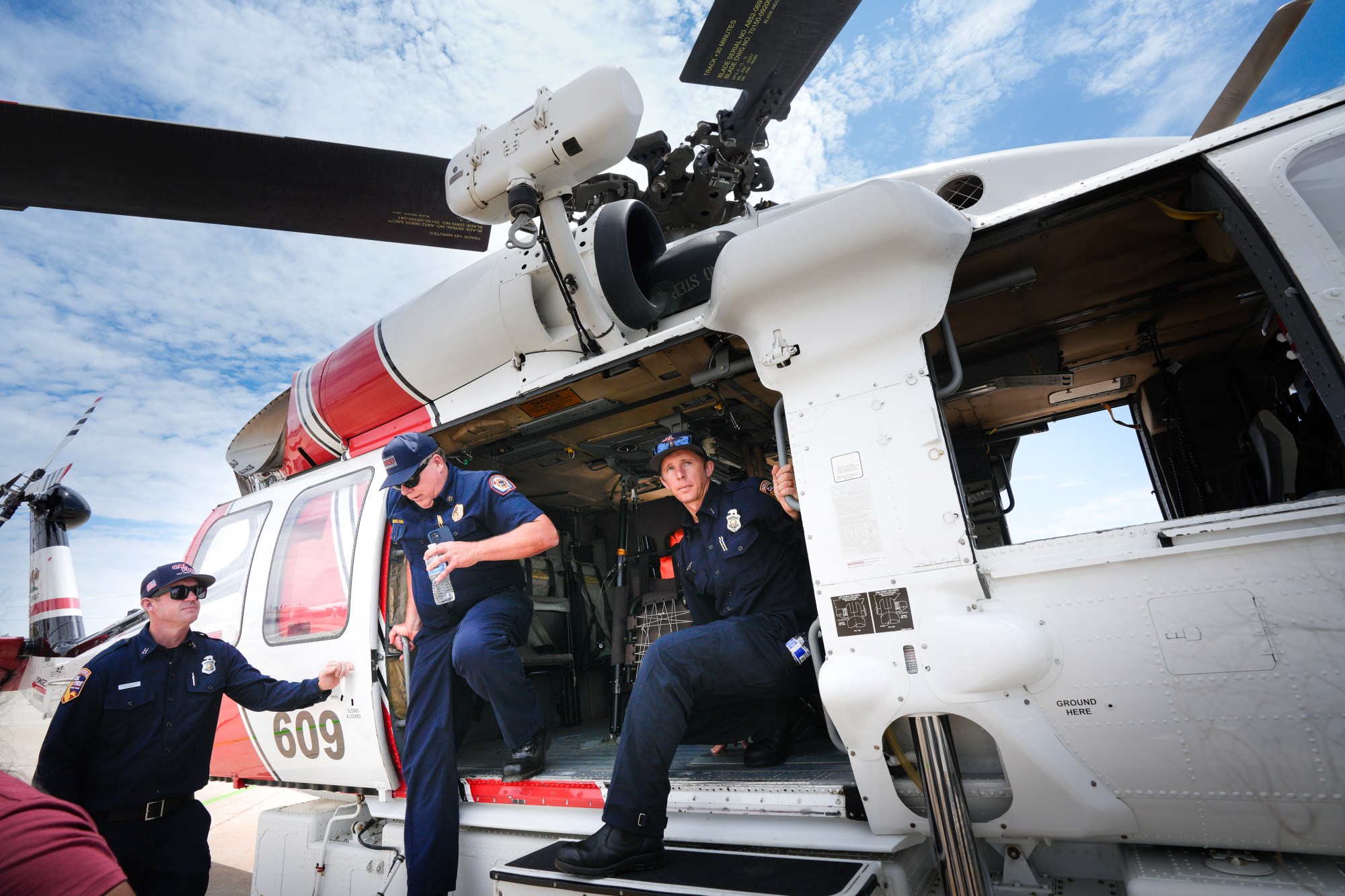 sut-l-ramona-base-006 Firefighters and the public tour the aircraft on the flight line at Ramona Air Attack Base on Monday, including the new Sikorsky Firehawk helicopter. (Nelvin C. Cepeda / The San Diego Union-Tribune)