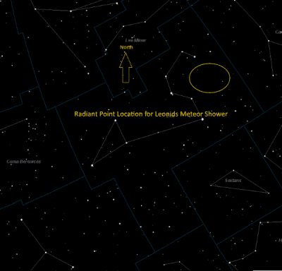 Leonids Radiant Point Map Leonids Radiant Point Map
