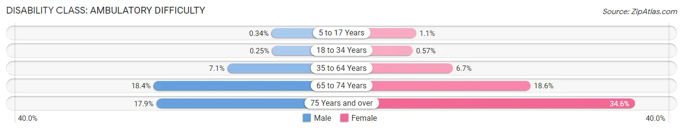 Disability in Gainesville: <span>Ambulatory Difficulty</span>