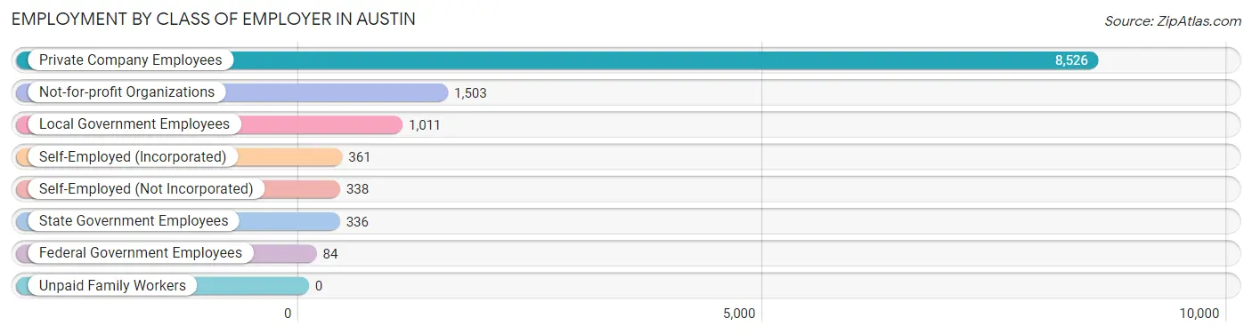 Employment by Class of Employer in Austin
