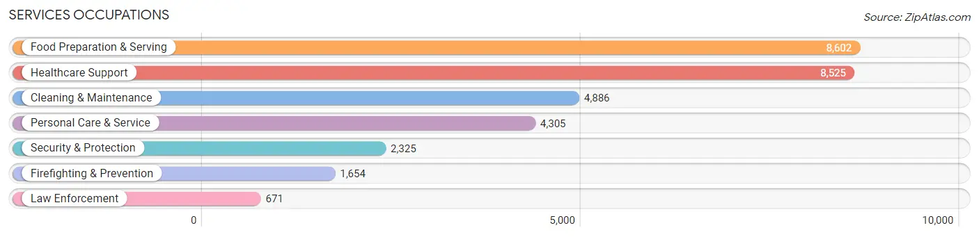 Services Occupations in St Paul