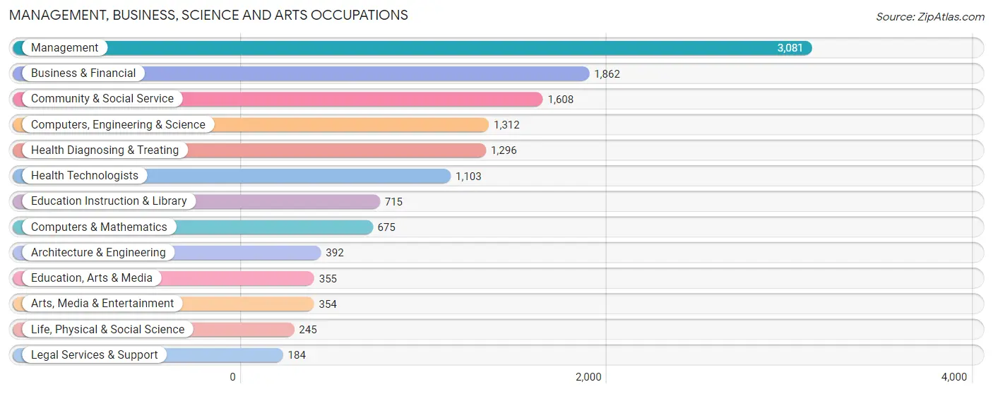 Management, Business, Science and Arts Occupations in Cornelius