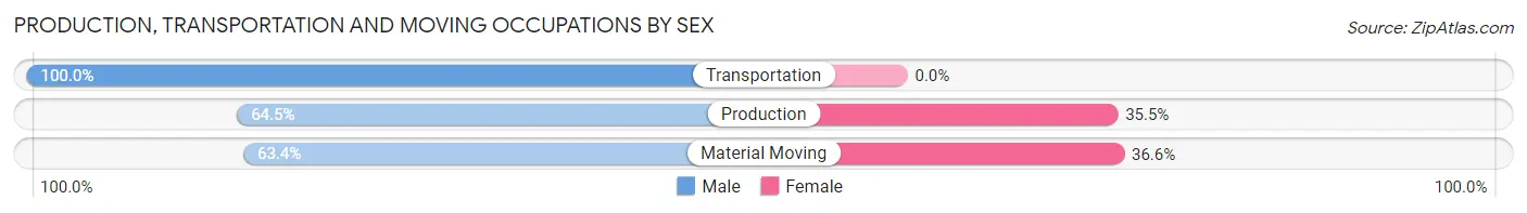 Production, Transportation and Moving Occupations by Sex in Fletcher