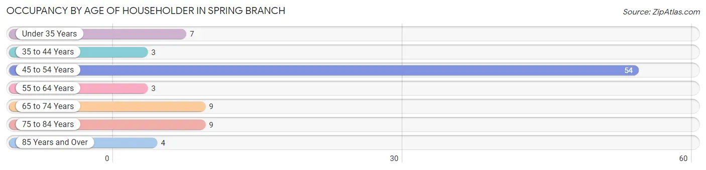 Occupancy by Age of Householder in Spring Branch