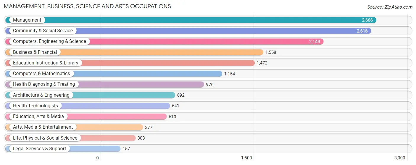 Management, Business, Science and Arts Occupations in Spring