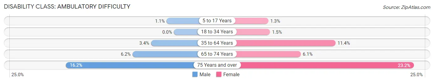 Disability in Zip Code 19958: <span>Ambulatory Difficulty</span>