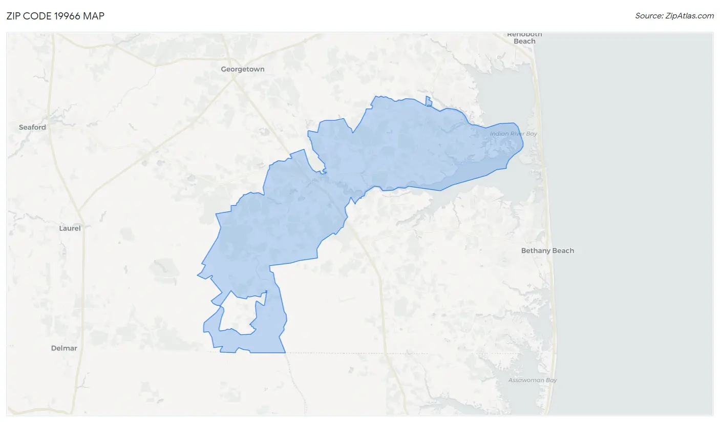 Zip Code 19966 Map