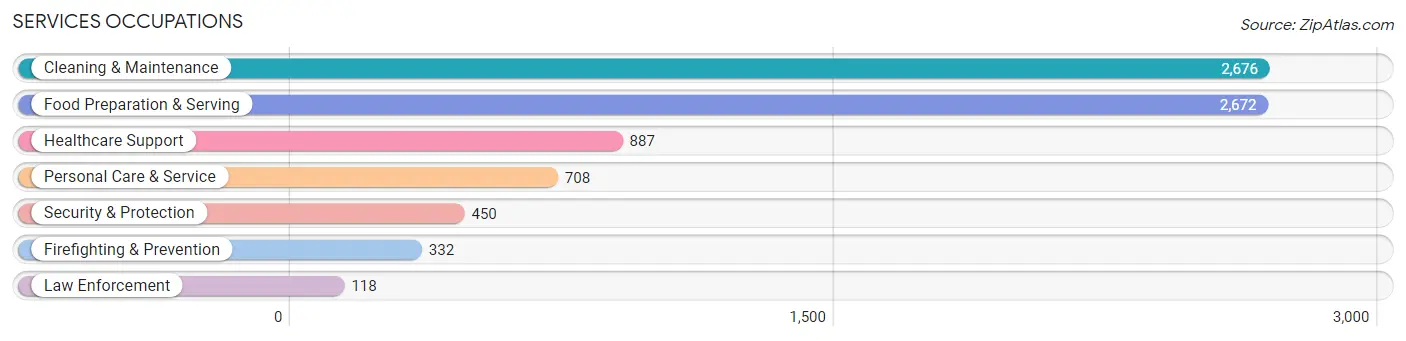 Services Occupations in Zip Code 60505