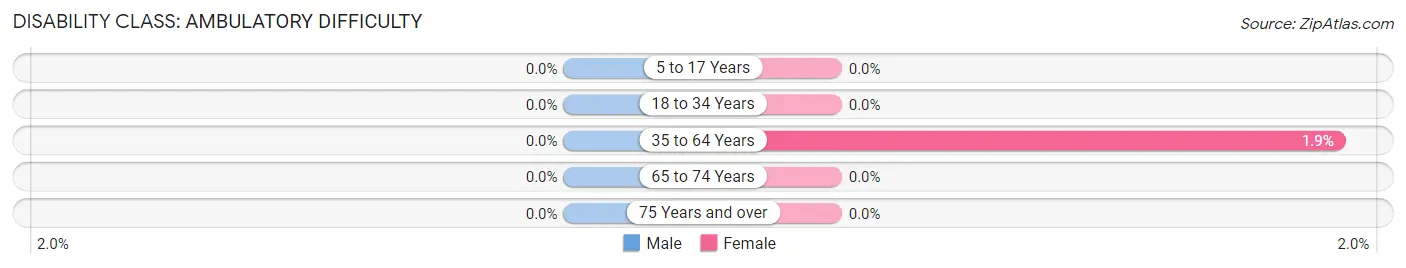 Disability in Zip Code 60606: <span>Ambulatory Difficulty</span>
