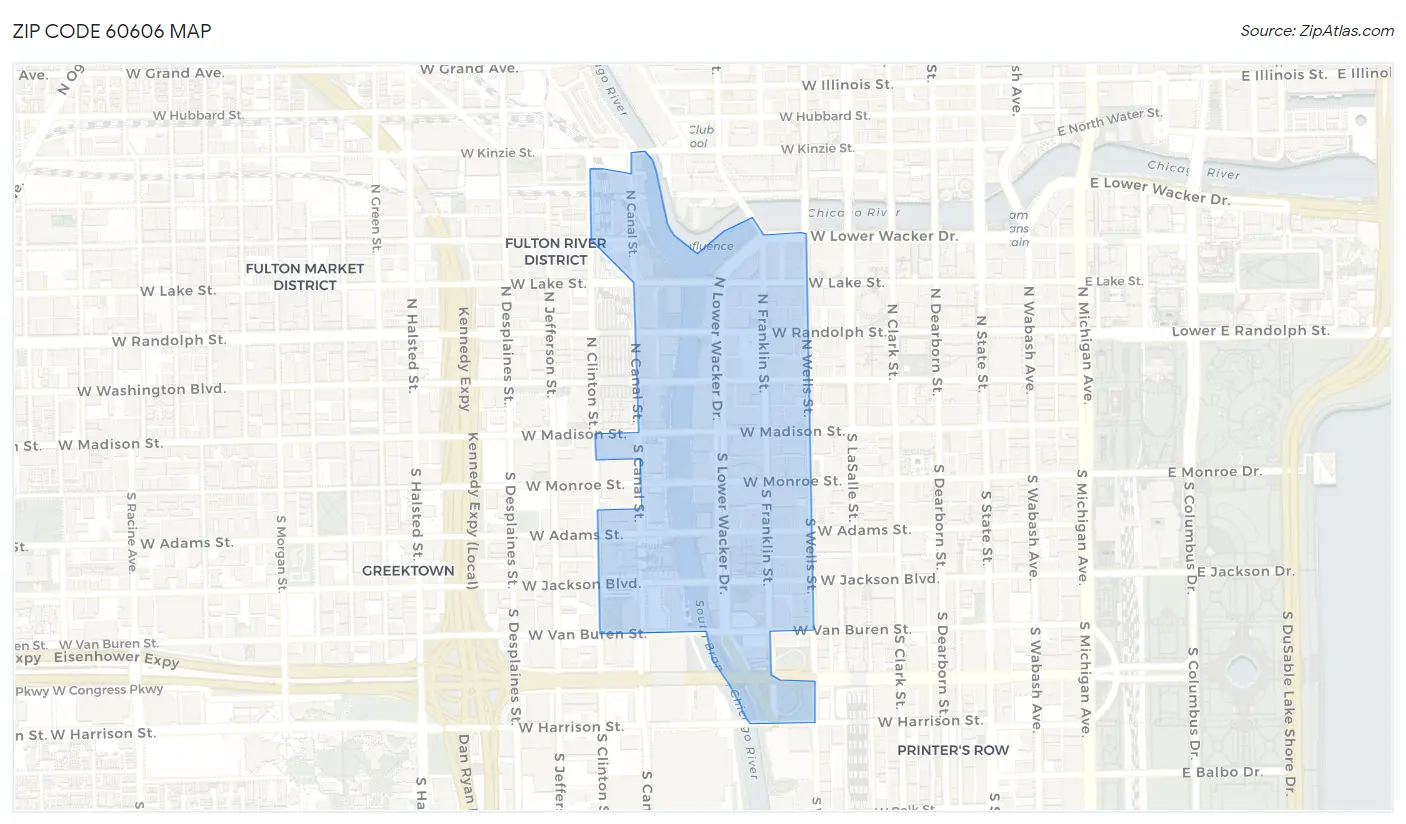 Zip Code 60606 Map