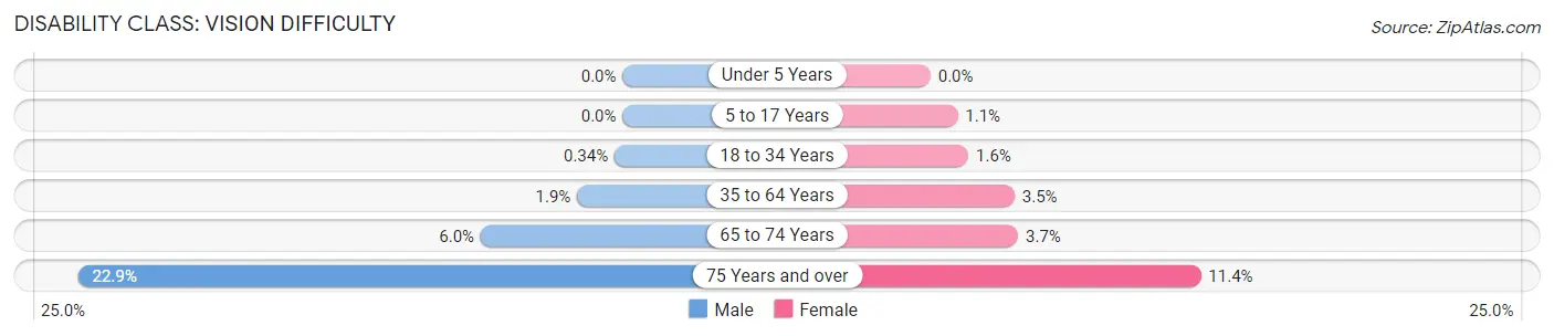 Disability in Zip Code 60608: <span>Vision Difficulty</span>